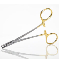 Porte-aiguilles Olsen Hegar 4 3/4" avec ciseaux, Carbure de Tungstène