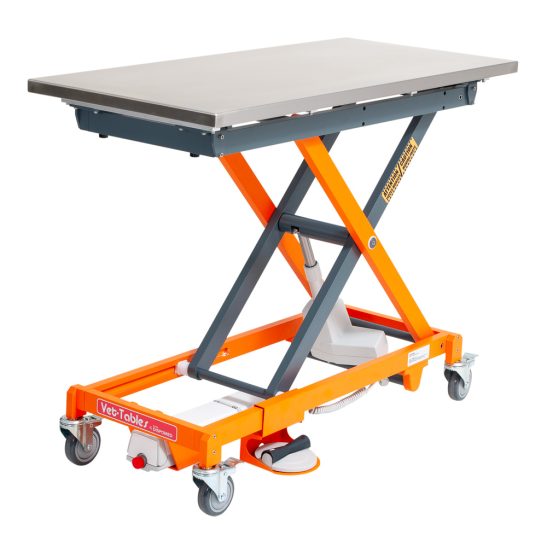 Vet-Tables Orange Scissor Exam Table