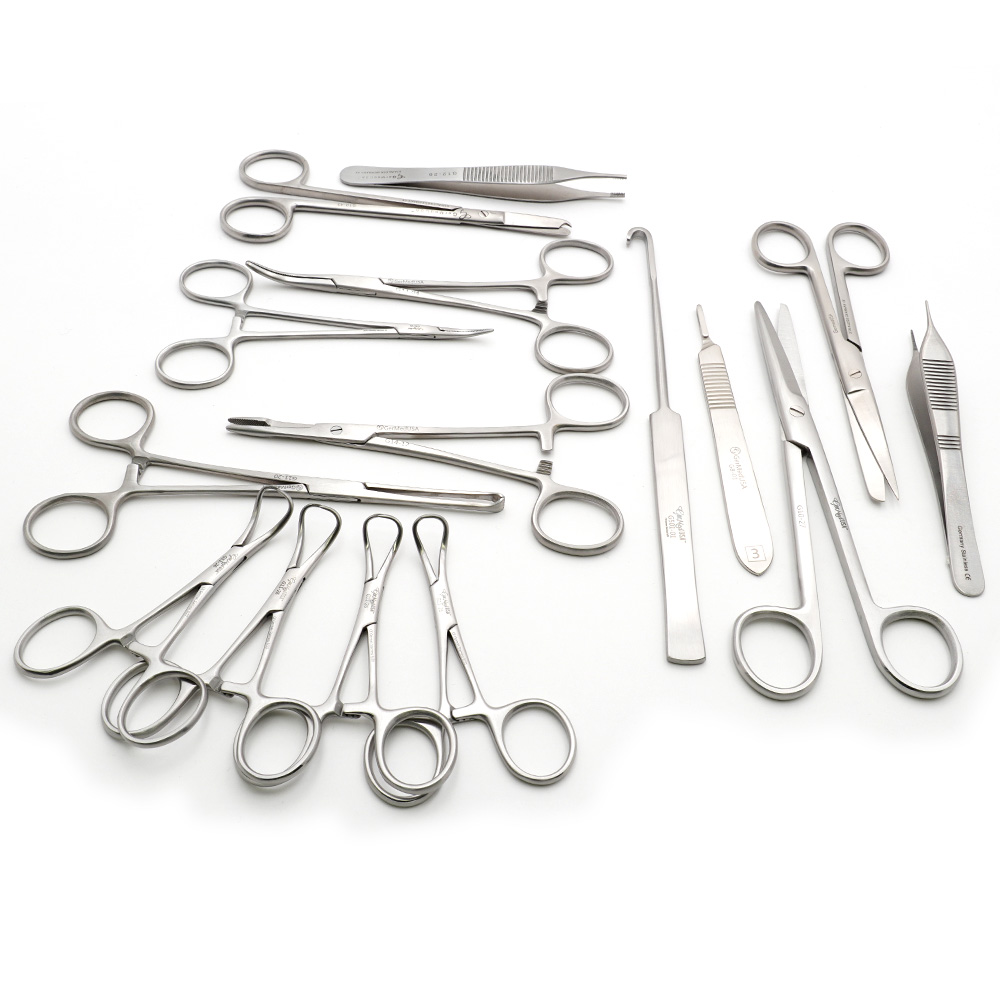 Kit de Chirurgie/Stérilisation avec porte-aiguille Olsen Hegar