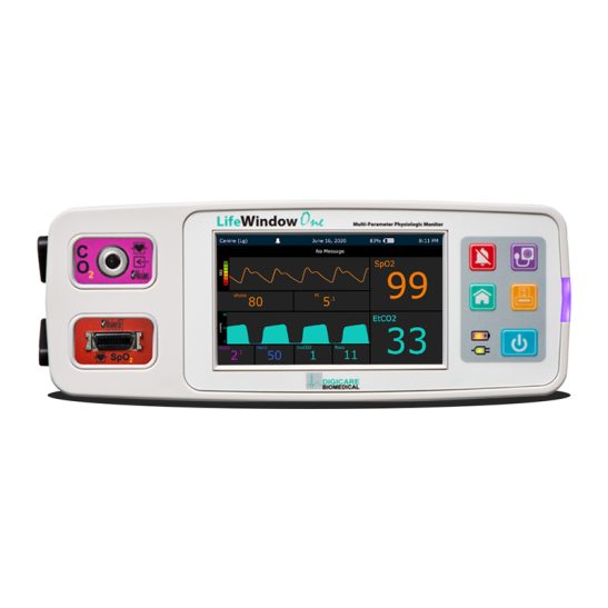 LifeWindow One Monitor with CO2 SIDE STREAM, SPO2