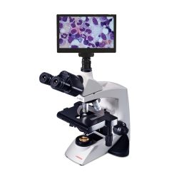 Microscope Lx400 avec tête trinoculaire et caméra numérique iVu à écran tactile