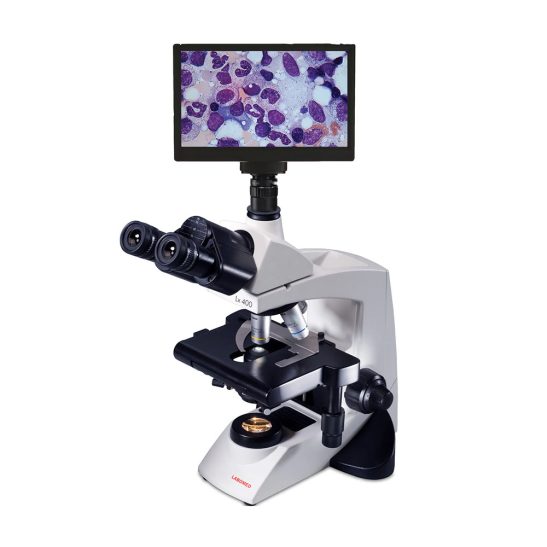 Microscope Lx400 avec tête trinoculaire et caméra numérique iVu à écran tactile